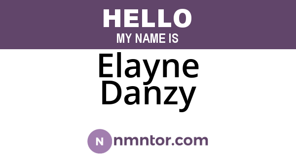 Elayne Danzy