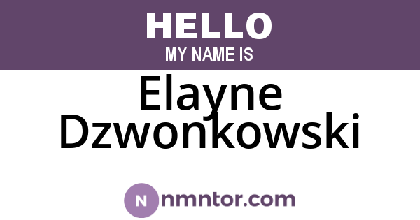 Elayne Dzwonkowski