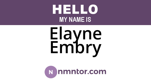 Elayne Embry