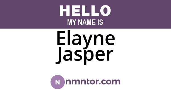 Elayne Jasper