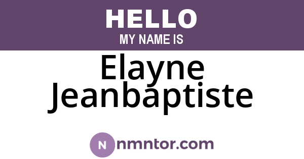 Elayne Jeanbaptiste