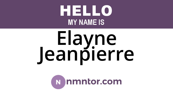 Elayne Jeanpierre