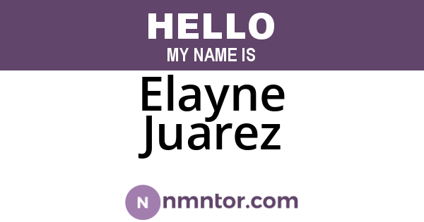 Elayne Juarez