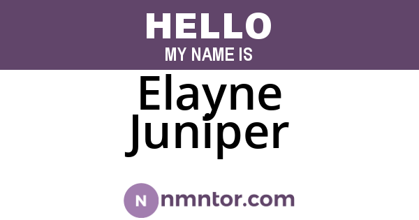 Elayne Juniper