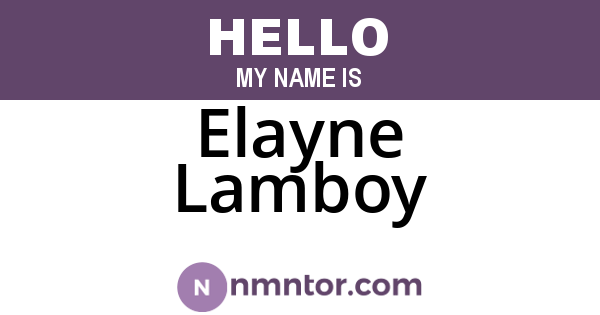 Elayne Lamboy