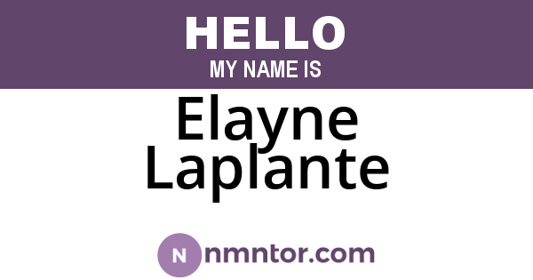 Elayne Laplante