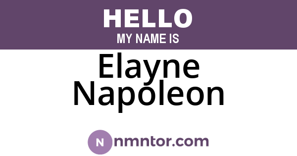 Elayne Napoleon