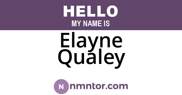 Elayne Qualey