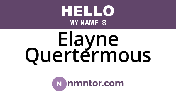 Elayne Quertermous