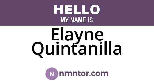 Elayne Quintanilla