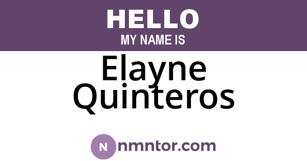 Elayne Quinteros