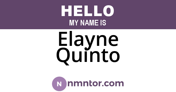 Elayne Quinto