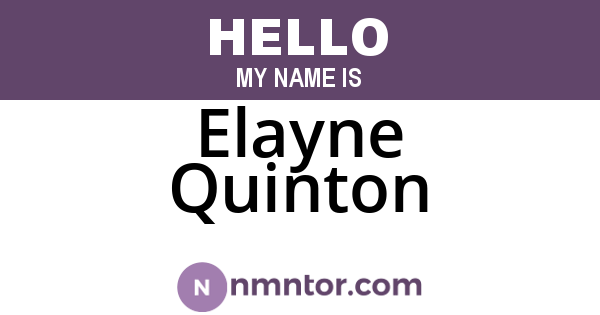 Elayne Quinton