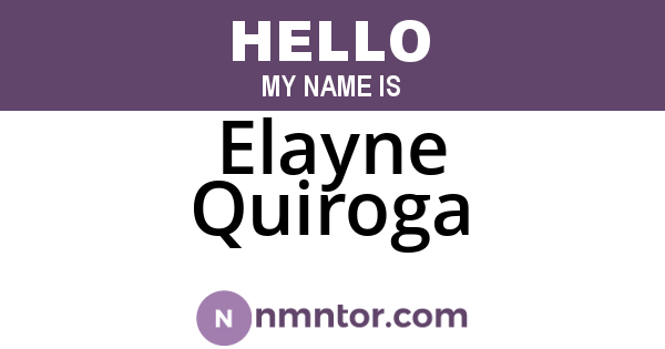 Elayne Quiroga
