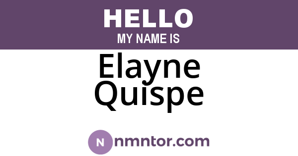 Elayne Quispe