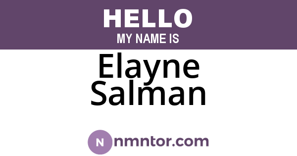 Elayne Salman