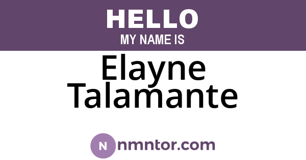 Elayne Talamante