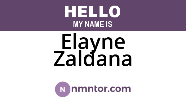 Elayne Zaldana