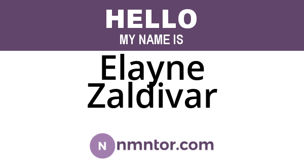 Elayne Zaldivar