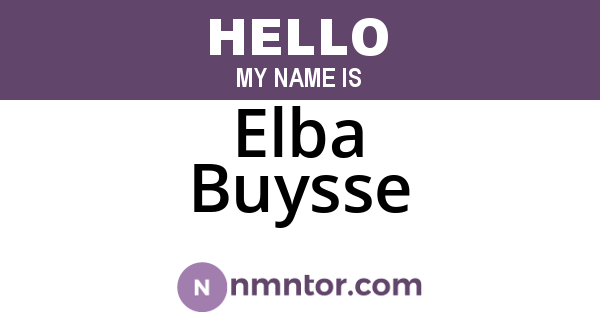 Elba Buysse