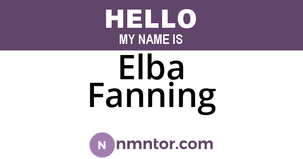Elba Fanning