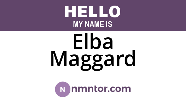 Elba Maggard