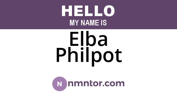 Elba Philpot