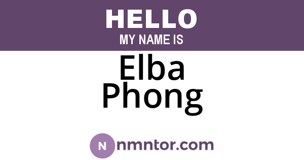 Elba Phong