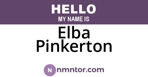 Elba Pinkerton
