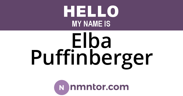 Elba Puffinberger