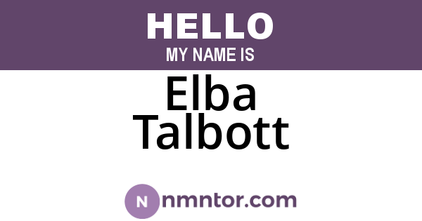 Elba Talbott
