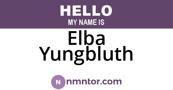 Elba Yungbluth