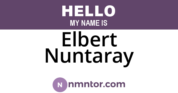 Elbert Nuntaray