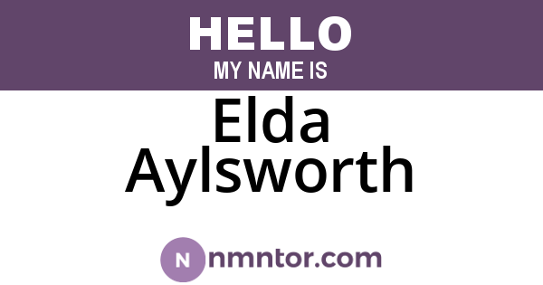 Elda Aylsworth