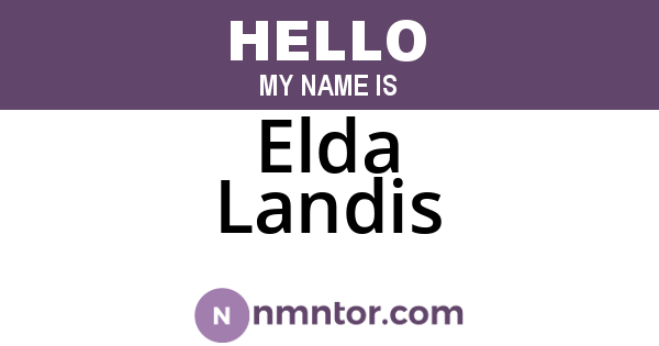 Elda Landis