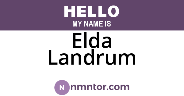 Elda Landrum