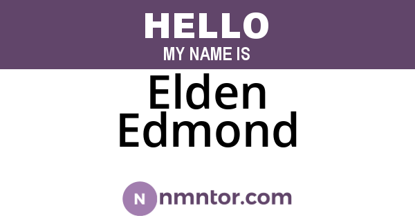 Elden Edmond
