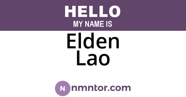 Elden Lao