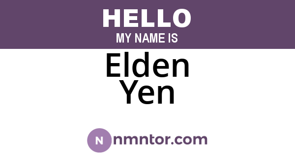 Elden Yen