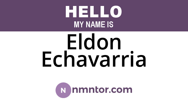 Eldon Echavarria