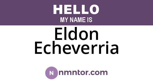 Eldon Echeverria
