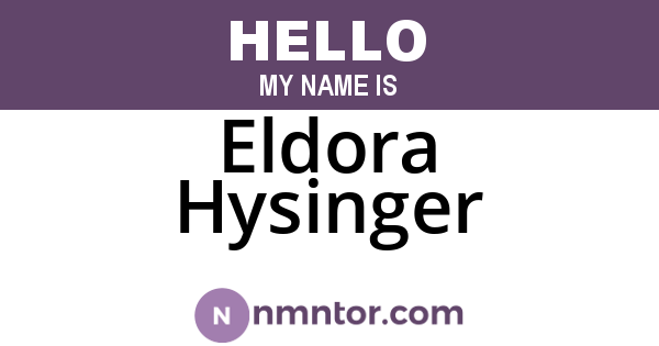 Eldora Hysinger