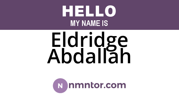 Eldridge Abdallah