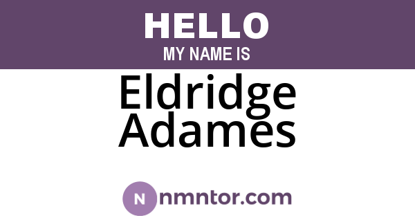 Eldridge Adames