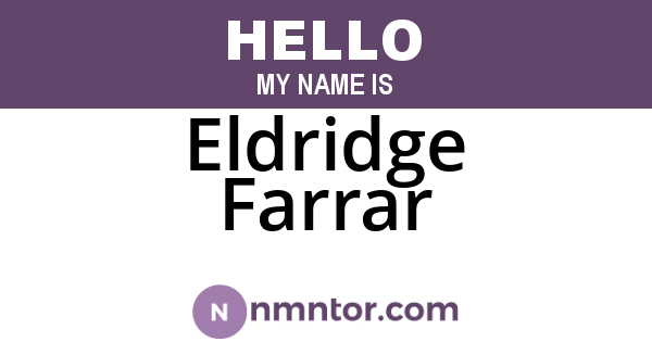 Eldridge Farrar