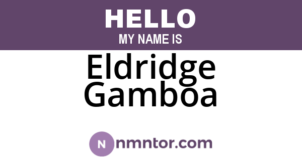 Eldridge Gamboa