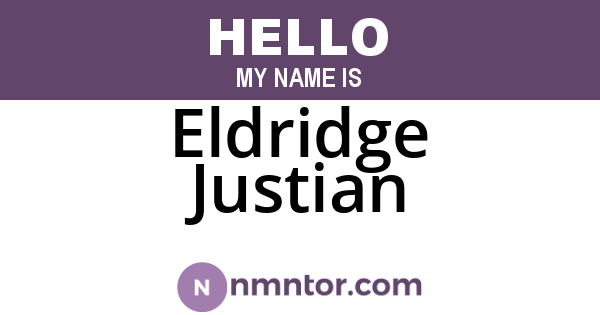 Eldridge Justian