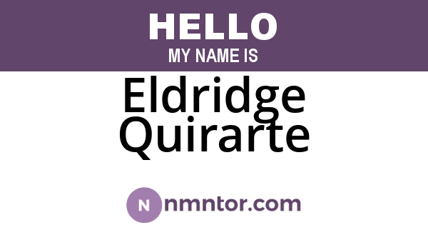 Eldridge Quirarte