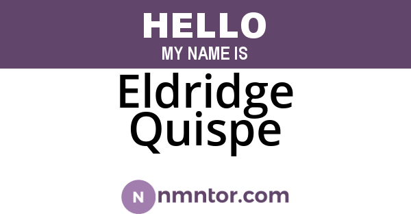 Eldridge Quispe