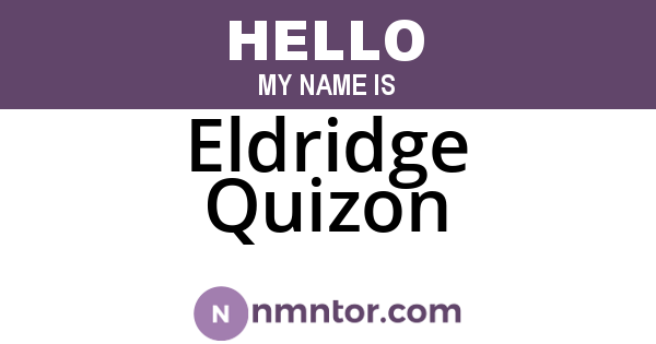 Eldridge Quizon